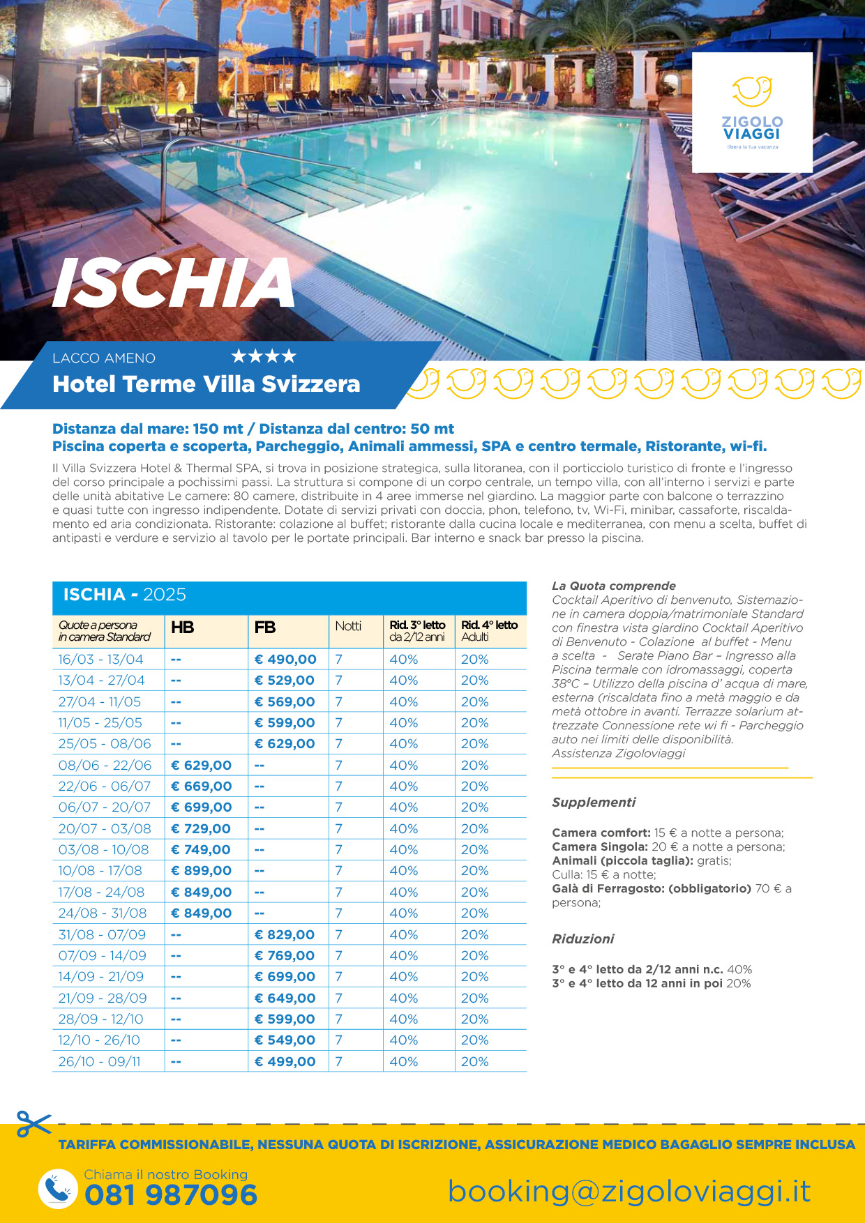 Hotel Villa Svizzera 4* Lacco Ameno