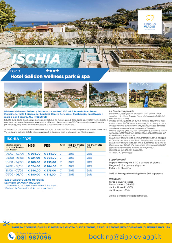Hotel Terme Galidon 4* Forio